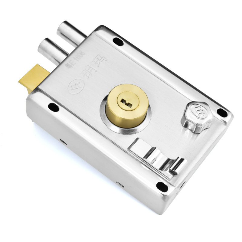 玥玛老式外装防盗门锁c级锁芯家用大门铁门防盗锁750c-698右开切边