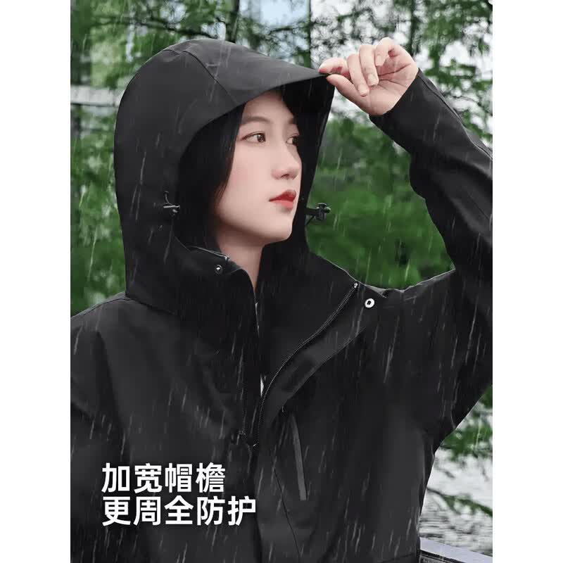 JEEP SPIRIT山系冲锋衣男女款三合一秋冬季新款防风防水外套户外小个子登山服 烟花粉【三合一抓绒内胆可拆卸】 4XL
