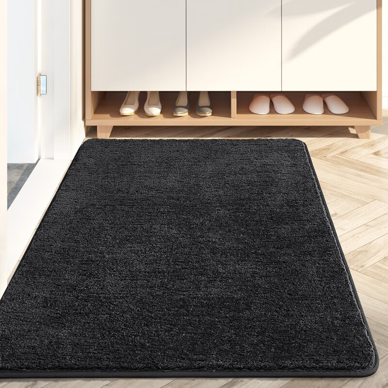 脚垫家用进门门口门除尘垫子防滑吸水入户玄关简约耐脏 威尔明顿-黑色