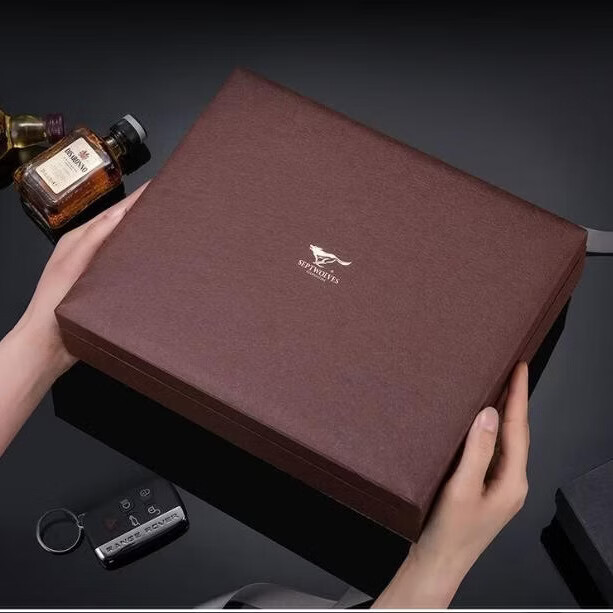 七匹狼皮带男真牛皮钱包礼盒套装商务休闲牛皮裤带生日七夕节礼物送男友 款式五3.1皮带+短钱包礼盒装110-125需指定留言