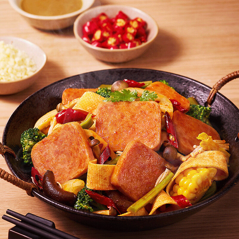 荷美尔(Hormel) 低温火锅午餐肉肠280g 早餐三明治烧烤火锅食材涮肉搭档方便速食 火腿低温午餐肉肠280g*3盒