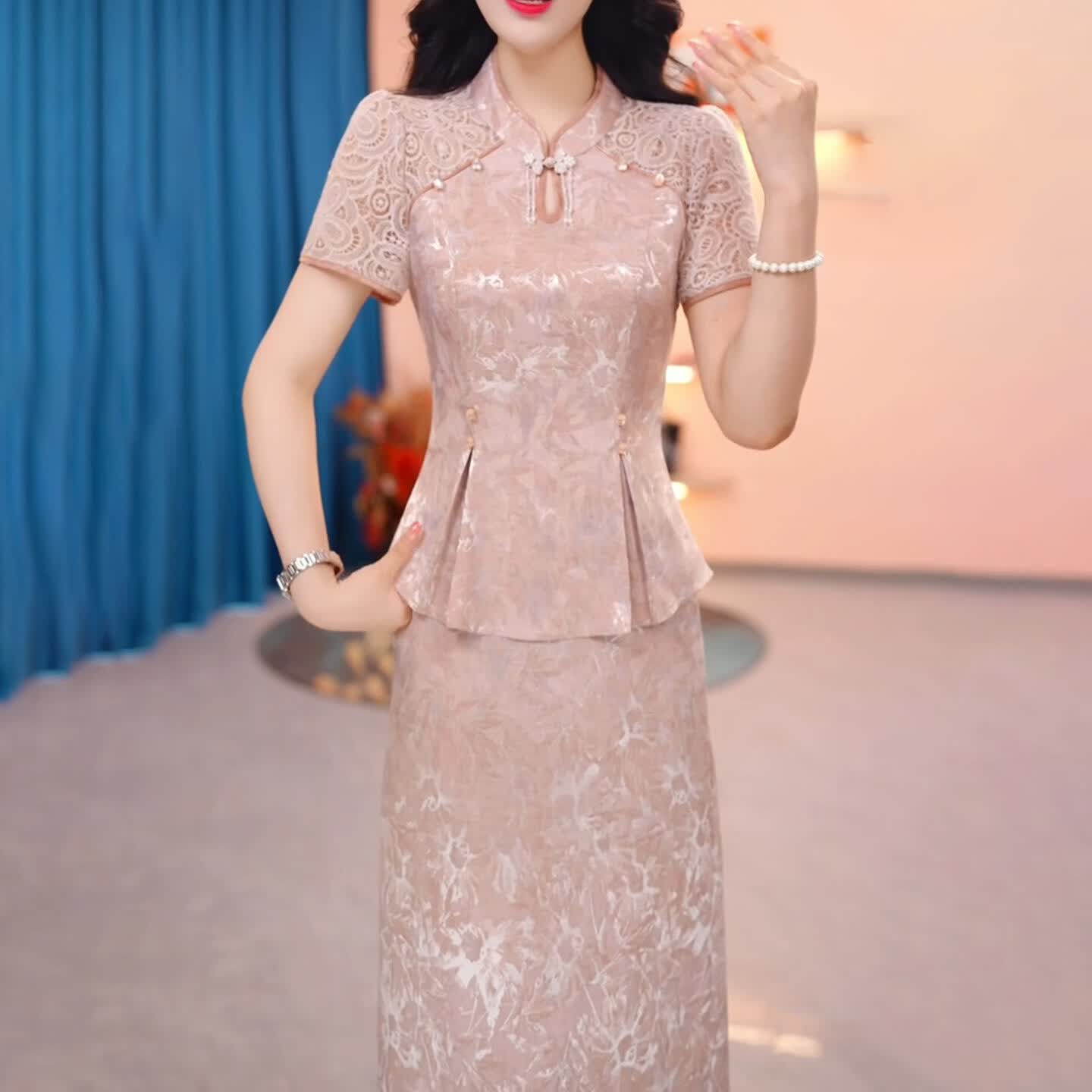 香影芬新中式国风连衣裙2026新款女夏高端年轻妈妈气质轻奢优雅两件套裙 图片色 L (建议101-110斤) 京东折扣/优惠券