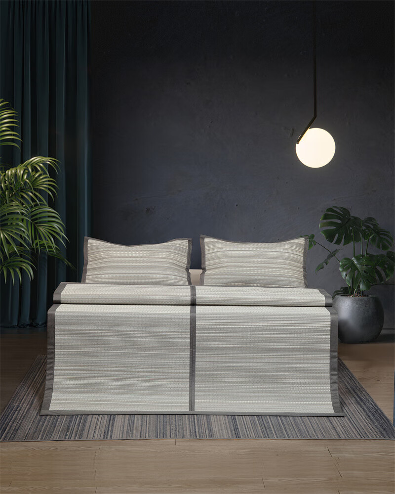 8米床空调加厚草席家用 雅致日式和席三件套-象牙