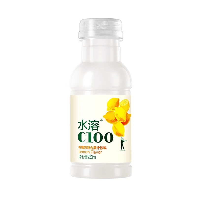 农夫山泉水溶C100柠檬味复合果汁饮料250ml水溶饮料 250ml*6瓶*2（共12瓶）