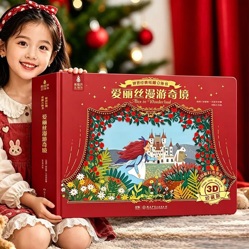 爱丽丝梦游仙境3D立体书到手仅7.45元
