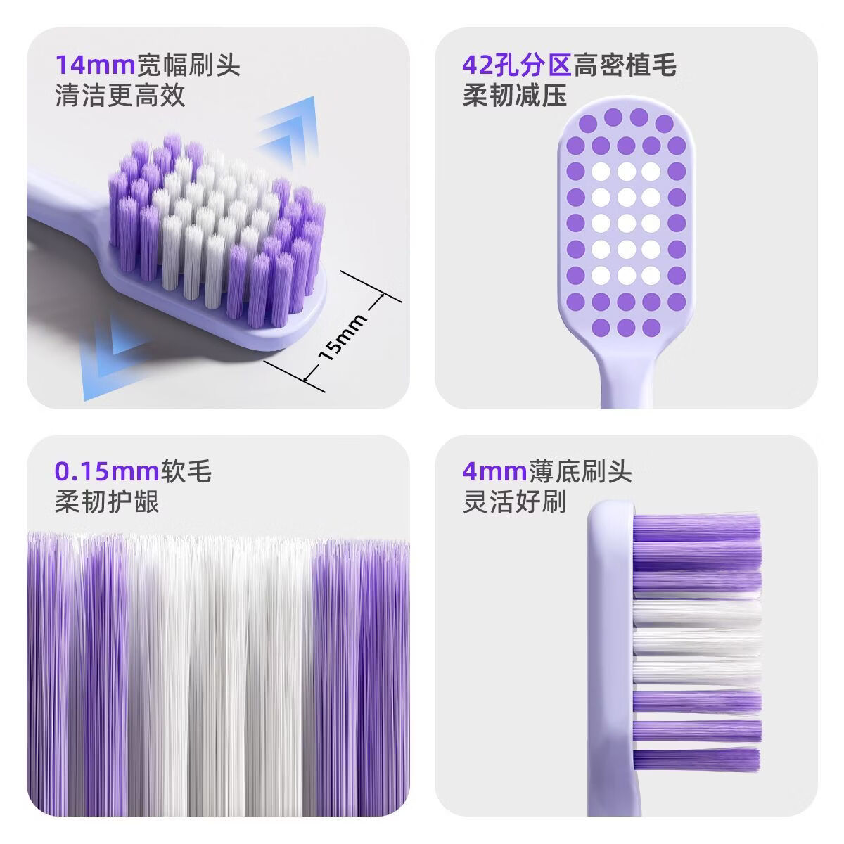 三笑完美沃尔玛甄选高密软毛牙刷成人家用宽头高颜值深层清洁护龈家庭装 沃尔玛甄选【高密软毛】牙刷12支装 12支