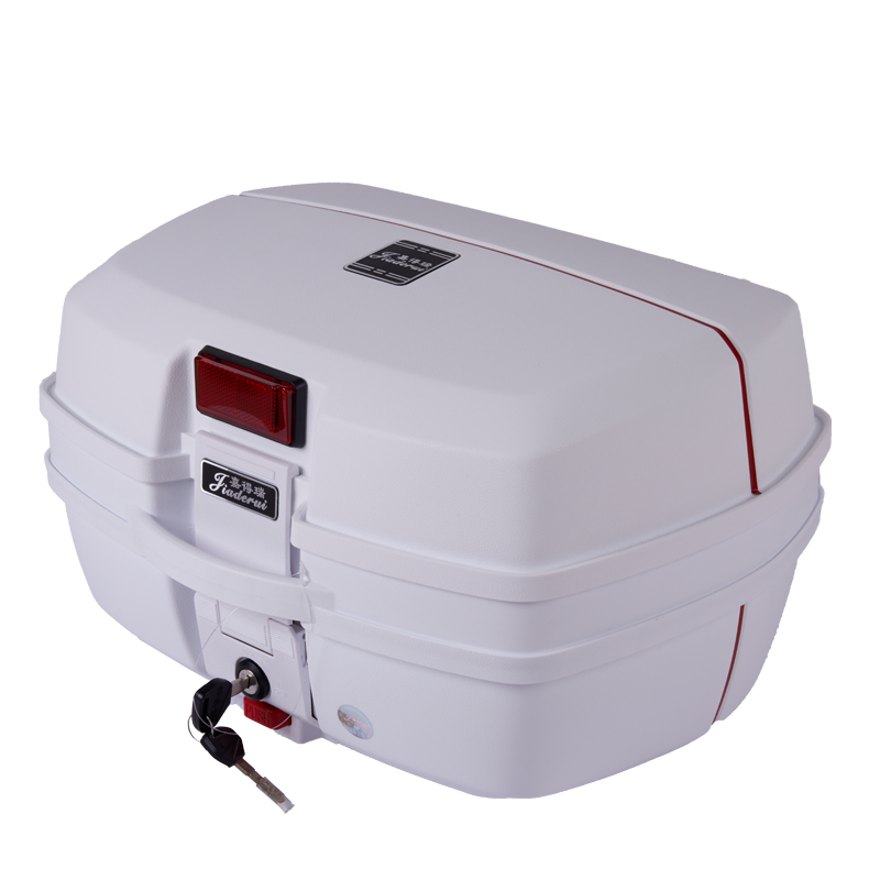 嘉得瑞摩托車尾箱后備箱快拆踏板電動電瓶車工具箱通用特大號儲物后背箱 688白色32L