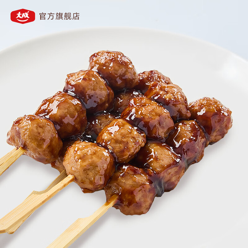 大成日式照烧脆骨鸡肉丸串半成品烧鸟串空气炸锅食材烧烤肉串半成品串 脆骨丸串400g*3袋【六十九年如一日 品质经得起考验】