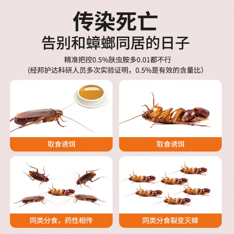 邦护达杀蟑饵剂杀虫剂蟑螂药蚂蚁非无毒家用诱饵剂强效灭除 3盒【蟑螂连环灭杀】买二送一
