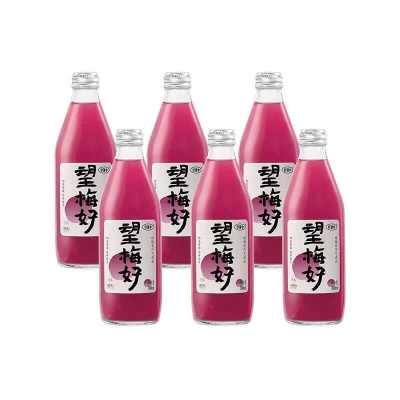 好望水望梅好望杏福望山楂气泡水结婚饮料订婚摆台周岁宴伴手礼 300mL 6瓶*望梅好*