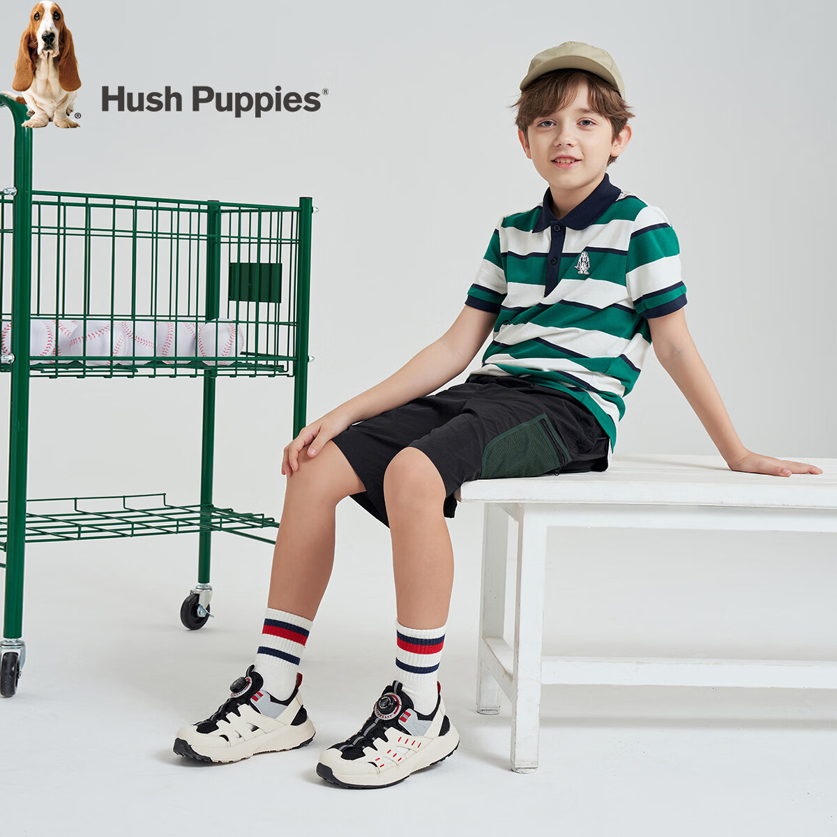暇步士(Hush Puppies)童鞋春秋男童运动鞋儿童鞋户外透气软底大童跑步休闲鞋 HP4213黑色 35 适合脚长22cm