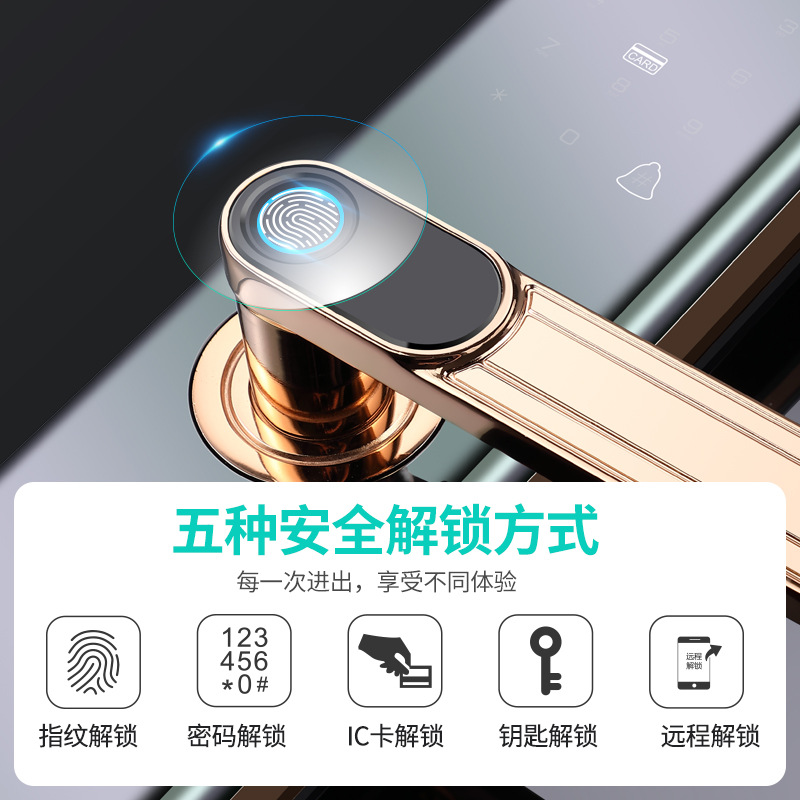 锁 适配王力门专用指纹锁三锁舌超防固心锁体防盗门安全门芯锁智能锁
