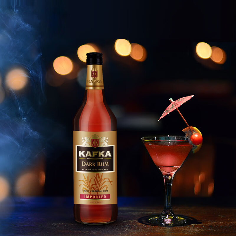卡夫卡(kafka)洋酒 黑朗姆酒鸡尾酒750ml