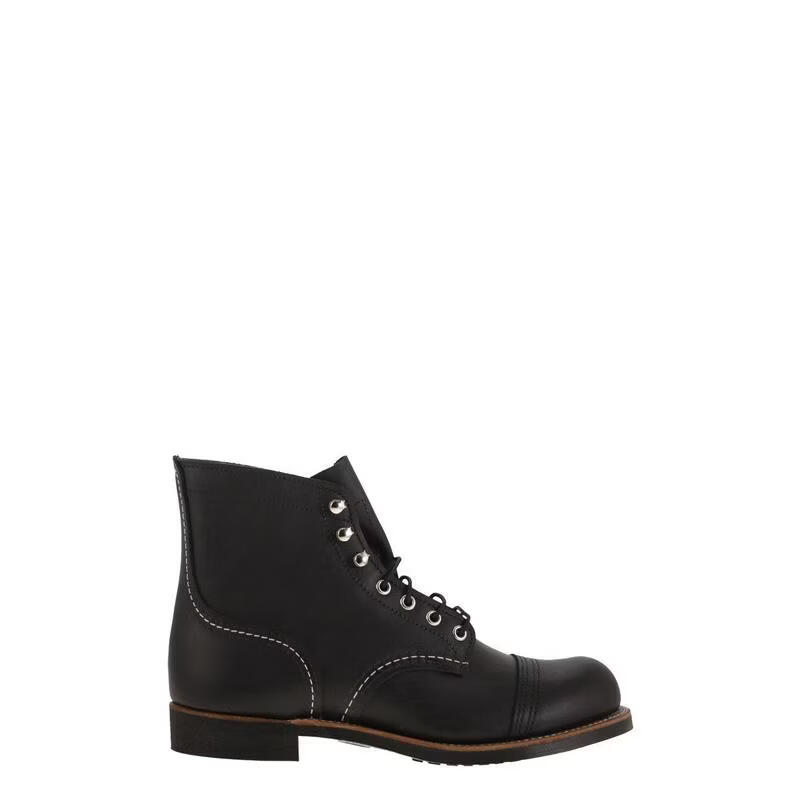 Red Wing红翼男士靴子黑色休闲日常工装靴短筒靴复古风格 BLACK 41