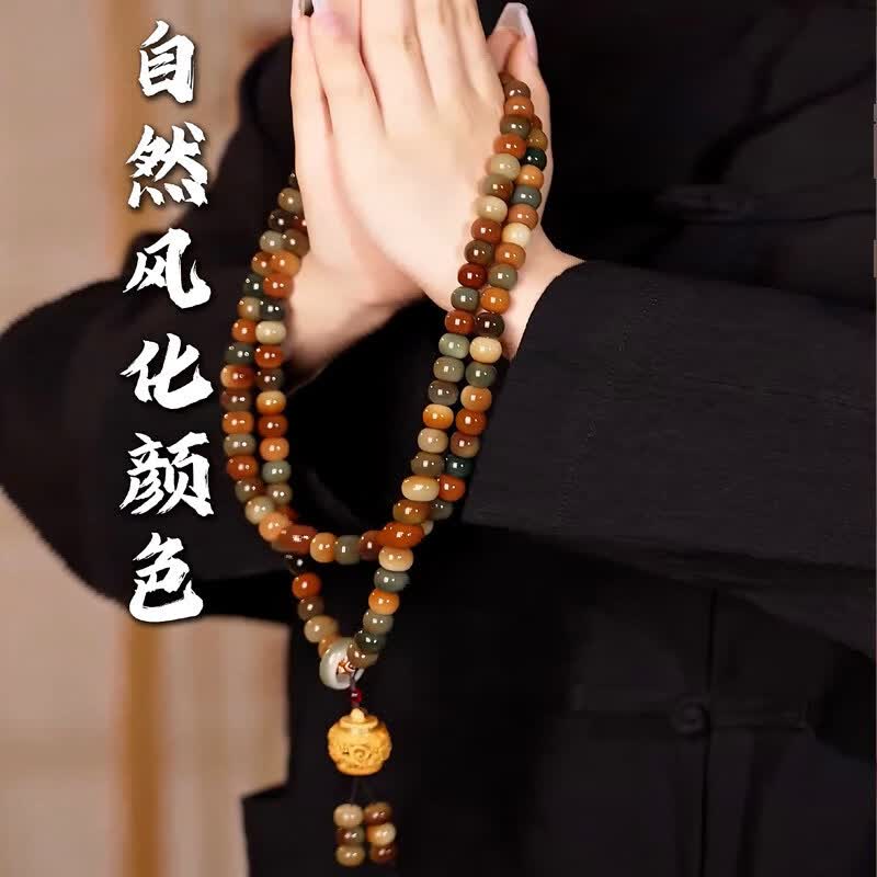 【专柜轻奢】敦煌飞天108颗菩提子文玩手持手串男女盘玩念珠饰品 108颗菩提手串 【赠送盘玩袋】