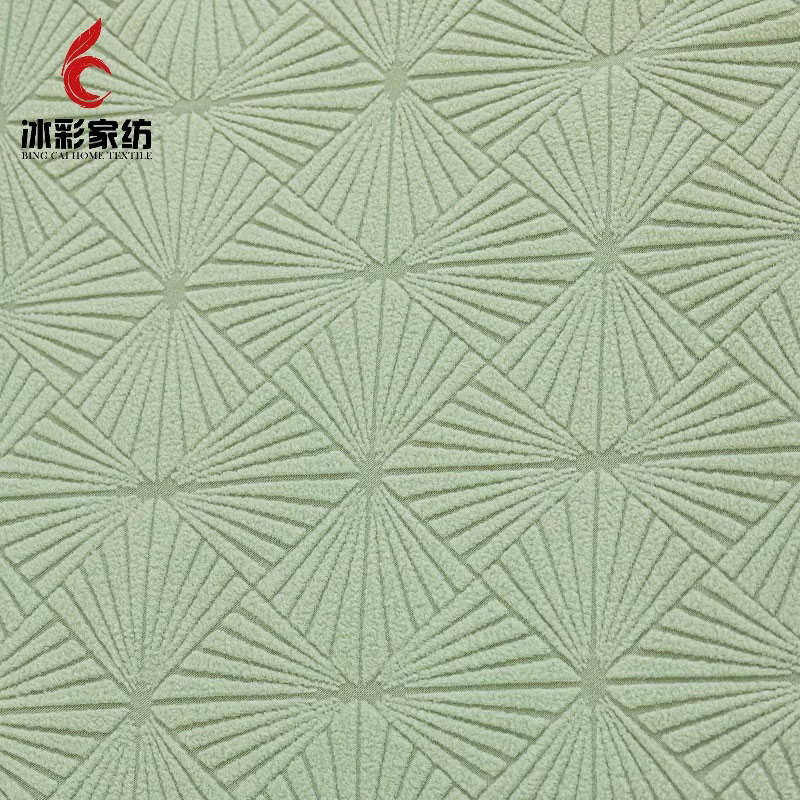 半爿词冰彩 超弹提花绒布沙发面料布料高档超软加厚自制diy10米大块整批 炫彩玉绿(宽1.7米 多拍不裁断)