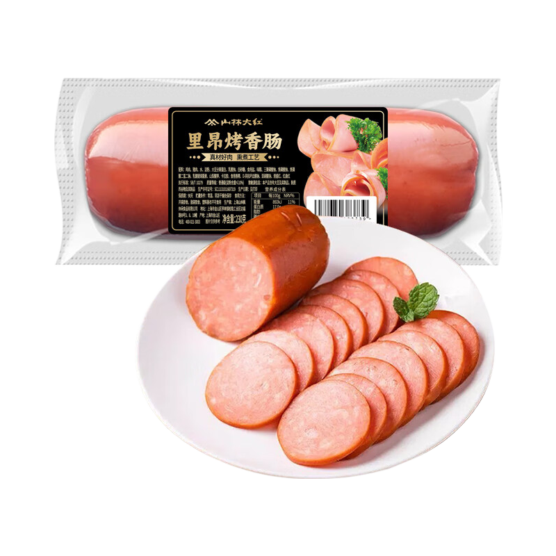 山林大红里昂烤香肠开袋即食1150g*5根 19.9元 - 86线报