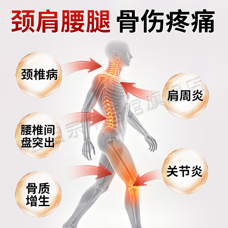 老祖师 膏药腰间盘突出颈椎病肩周炎膝盖疼痛跌打损伤坐骨神经痛远红外痛可贴 颈肩腰腿/加强型(60贴)