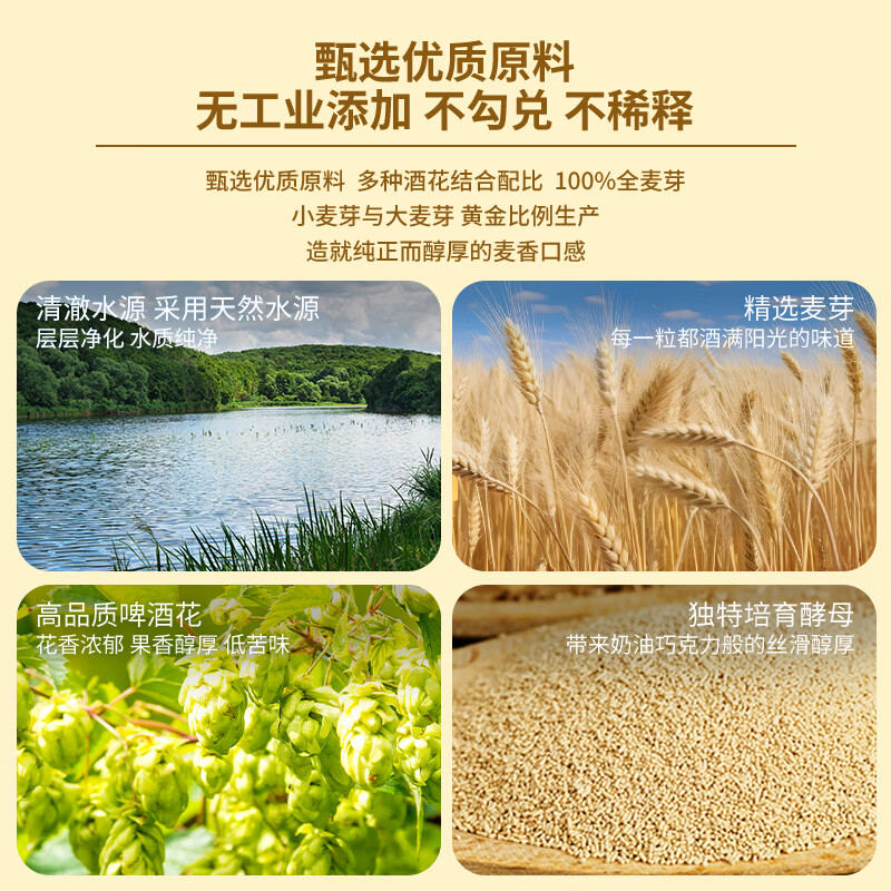 巴荔精酿啤酒白啤德式小麦酿造啤酒自饮聚会酒水 金啤精酿啤酒 1L 2瓶