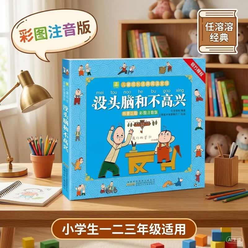 没头脑和不高兴原著正版彩图注音版 儿童成长经典阅读宝库任溶溶经典文学名著小说小学生一二三年级漫画故事书课外阅读书籍暑假作业 一升二暑假衔接 小升初暑假衔接 