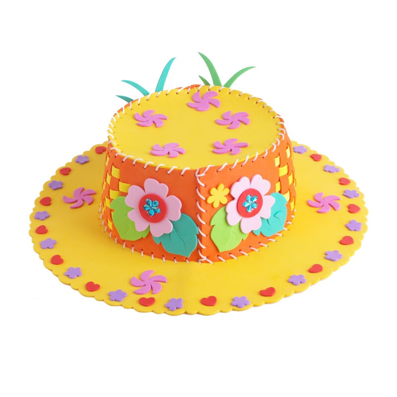 【现货速发】复活节帽子 复活节儿童手工diy立体缝制编织帽子eva材料