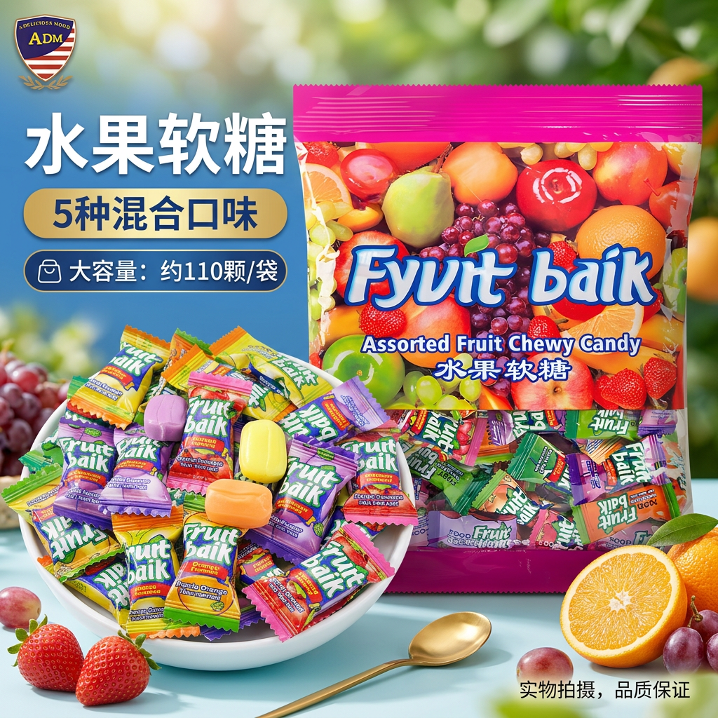 A DELICIOUS MOOD ADM水果软糖婚礼糖果结婚礼喜糖批发马来西亚风味零食500g