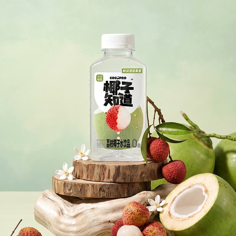 椰子知道黄灿灿同款荔枝椰子水饮料整箱椰青果汁椰子汁电解质水椰汁饮品 【买2件送吸管头】荔枝风味6瓶