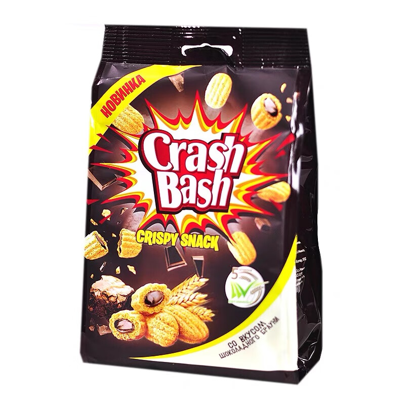 俄罗斯进口花生味饼干休闲零食夹心小饼干 巧克力味小米球150g*1袋