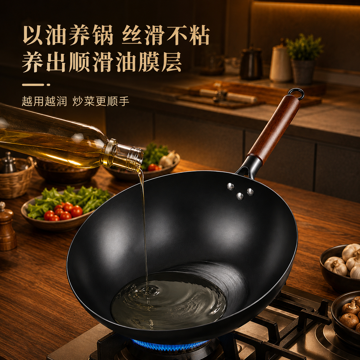 皓石章丘炒锅家用铁锅无涂层不粘锅已开锅传统老式精铁炒菜锅燃气灶用 【已开锅】 36cm 单锅 适合6-9人