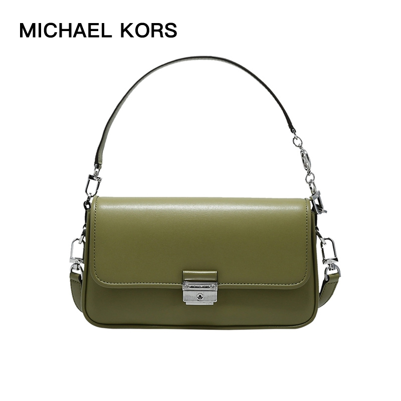MK女包迈克·科尔斯 MICHAEL KORS 专柜款BRADSHAW系列橄榄绿色中号单肩手提包 30S1S2BL1L OREGANO