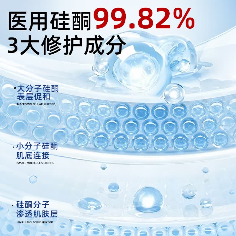 优禾康医用硅酮凝胶祛疤膏疤痕修复烫伤剖腹产术后疤痕淡化伤疤防增生 3支装【中度疤痕】买2送1