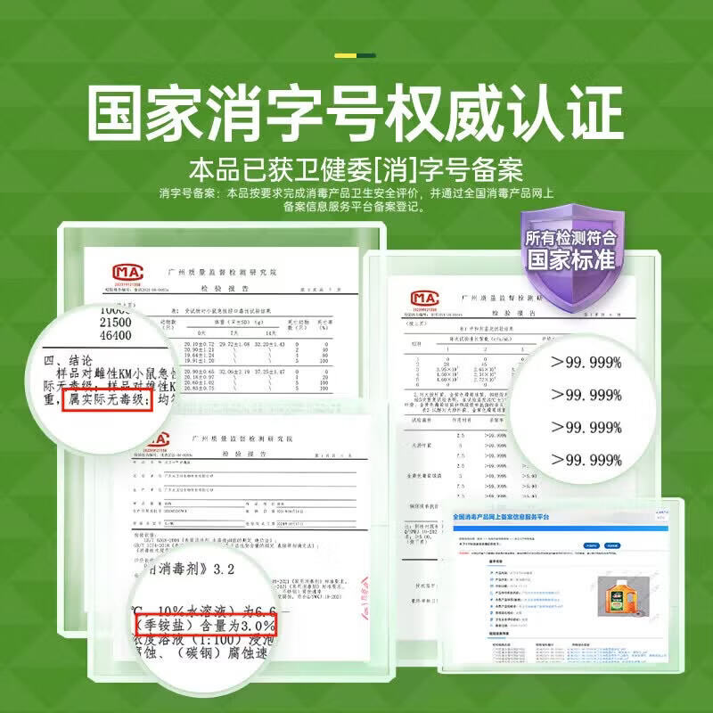 水卫士家用消毒液1L 母婴友好衣物地板玩具宠物用品等杀菌除菌液消毒水 【松木清香】1L*2瓶