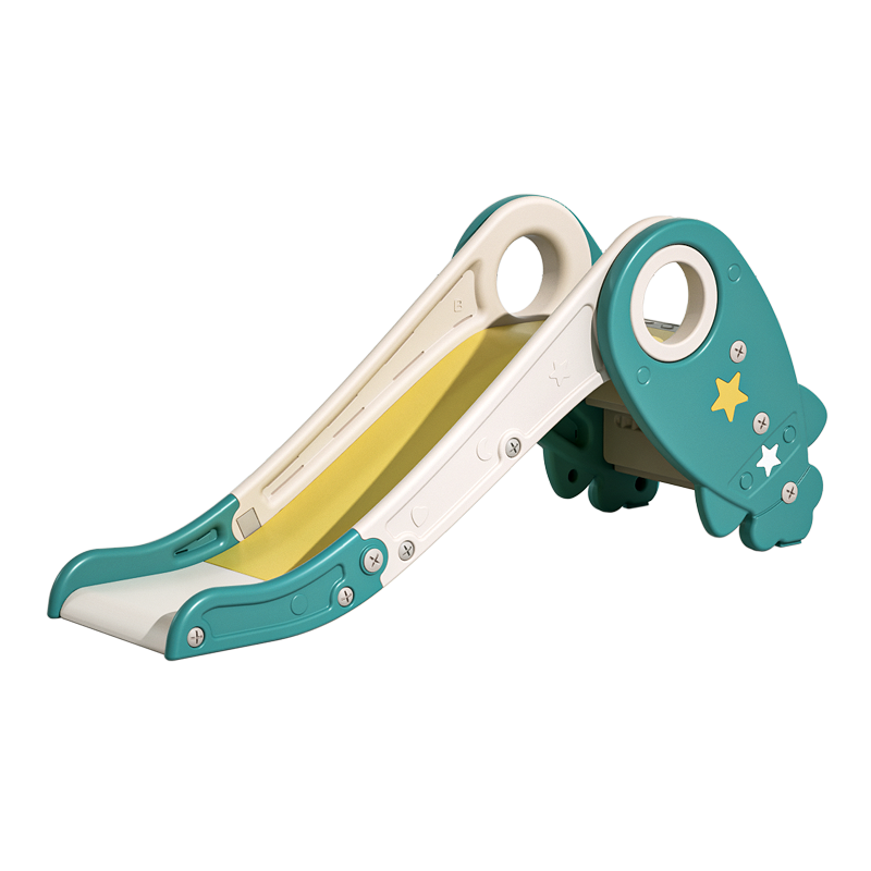 兒童室內(nèi)火箭滑梯加厚小型滑滑梯家用多功能寶寶滑梯男孩女孩玩具生日禮物 妮可橙-火箭滑梯（折疊款）帶封閉踏板