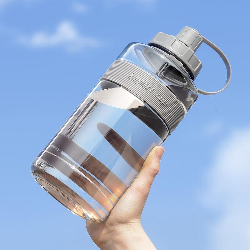 大容量工地水杯户外便携防摔男水壶喝水杯子太空杯大号耐高温水瓶 太空杯1000ml粉色