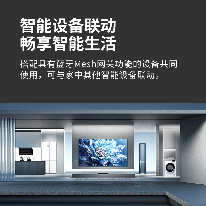 道韦家用超薄智能开关插座蓝牙 mesh2.0 已接入米家APP 零火单开 单板 二开 零火版 灰DS01-61 开关 单板