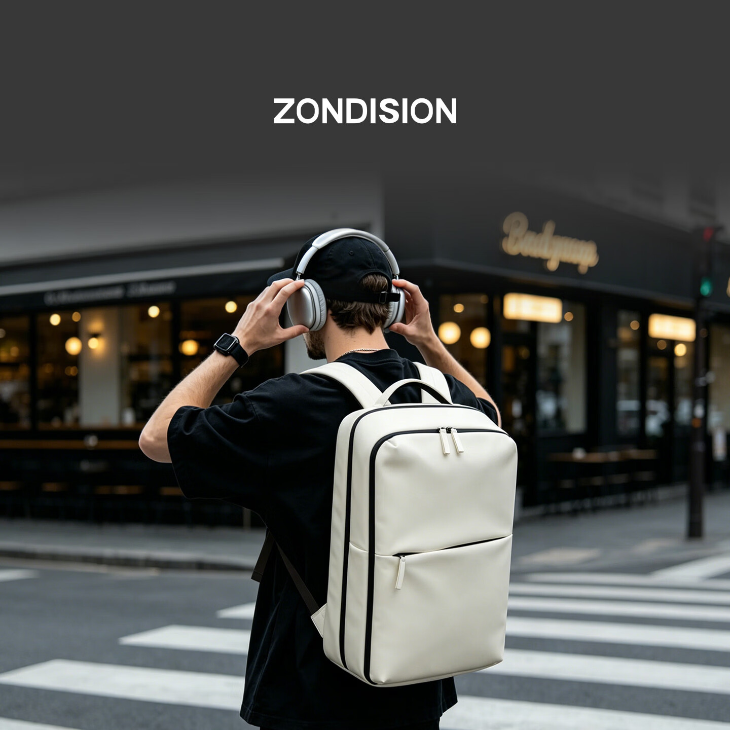 ZONDISION轻奢皮质双肩包17英寸防泼水商务旅行背包电脑包书包七夕情人节礼 17.3英寸拼色 超轻量