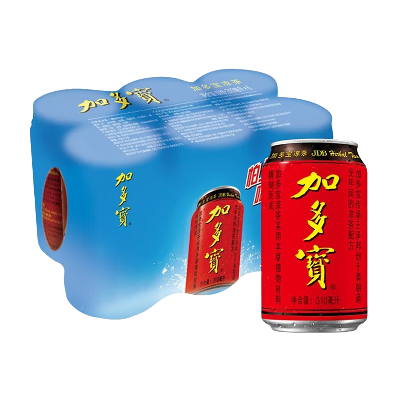 加多宝凉茶植物饮料 罐装  加多宝310ml*6罐 体验装