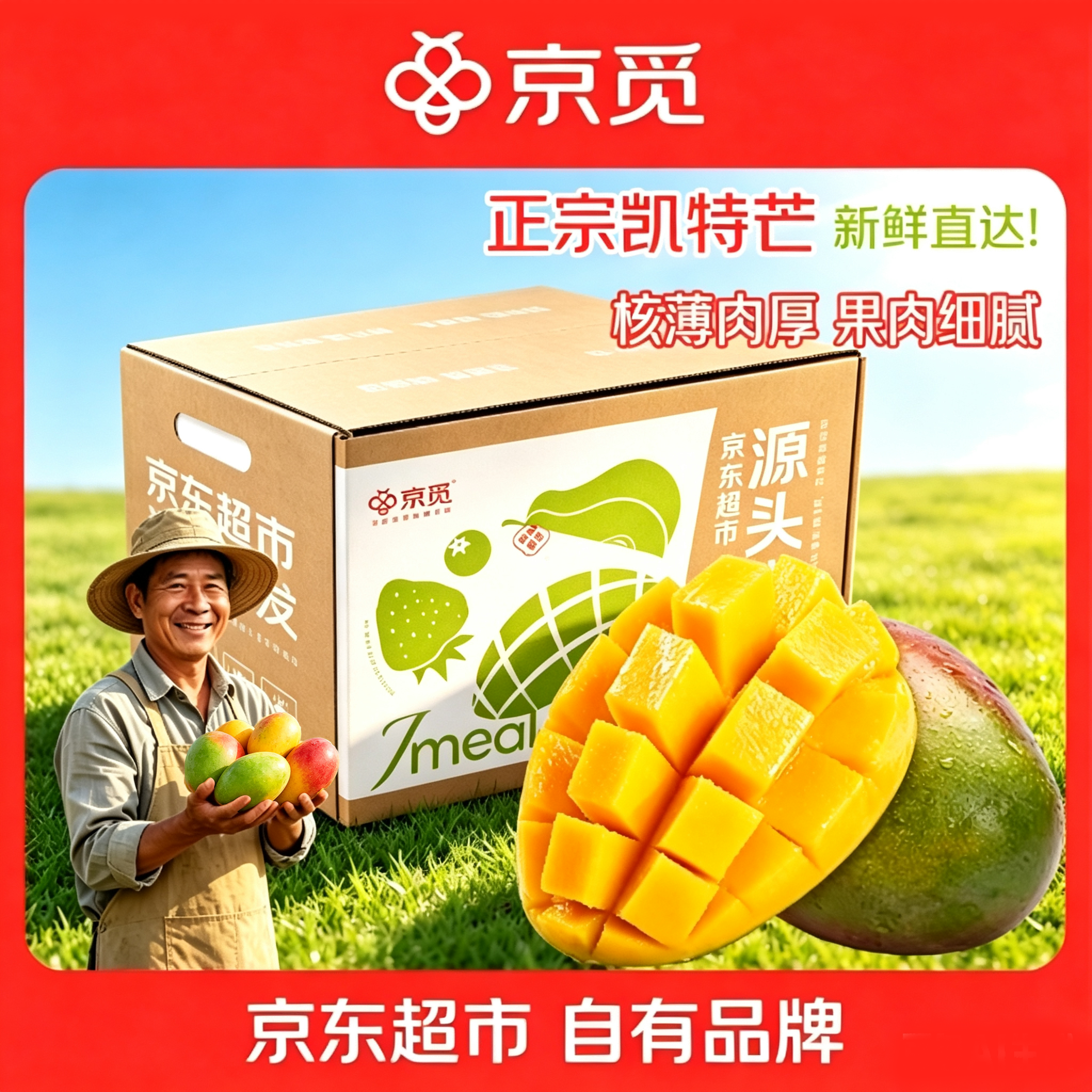 京觅攀枝花凯特芒果净重4.5斤单果400g 15.9元 - 线报酷
