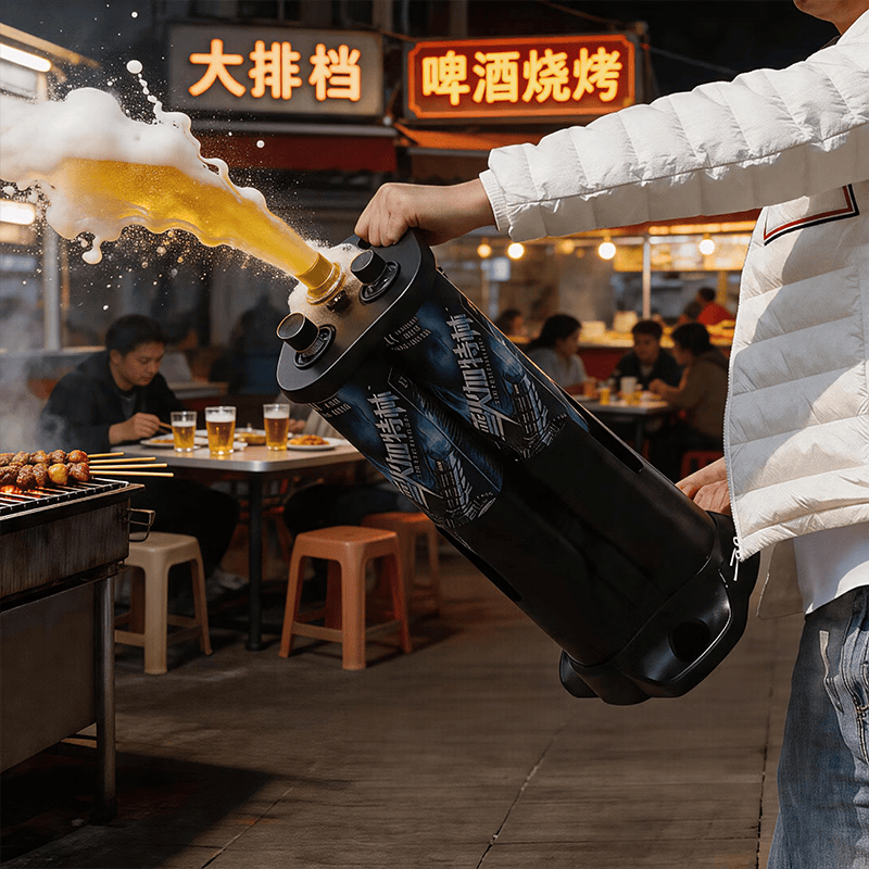 福嘉堡精酿小麦白啤酒装原浆德式风味艾尔白精啤酒 网红蓝火加特林啤酒 1.66L 3桶 礼盒装 白啤