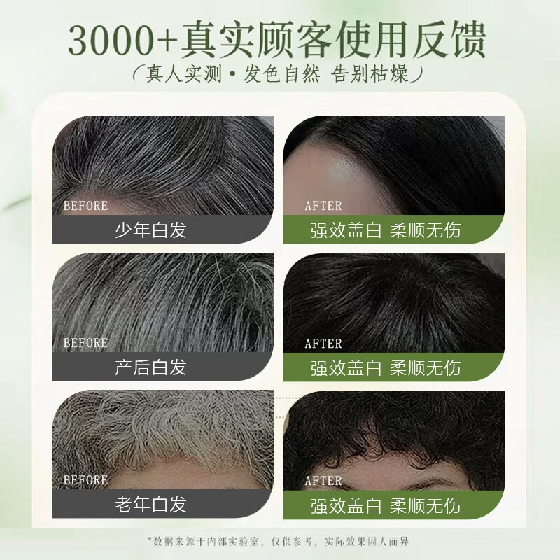 谨诗丽季加植物染发剂白发明显发质干枯乌黑亮丽发质柔顺正品直售 奶茶色 【品牌直售】