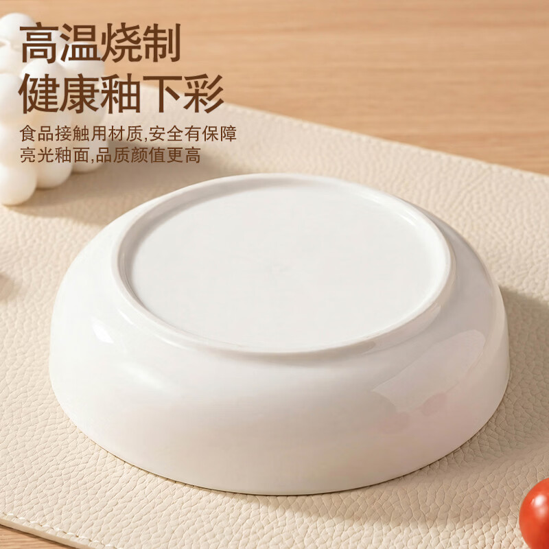 陶瓷三分格餐盘电饭锅蒸笼蒸盘婴儿宝宝辅食分格餐盘炒锅蒸碗 陶瓷三分格餐盘-1个装（无盖）
