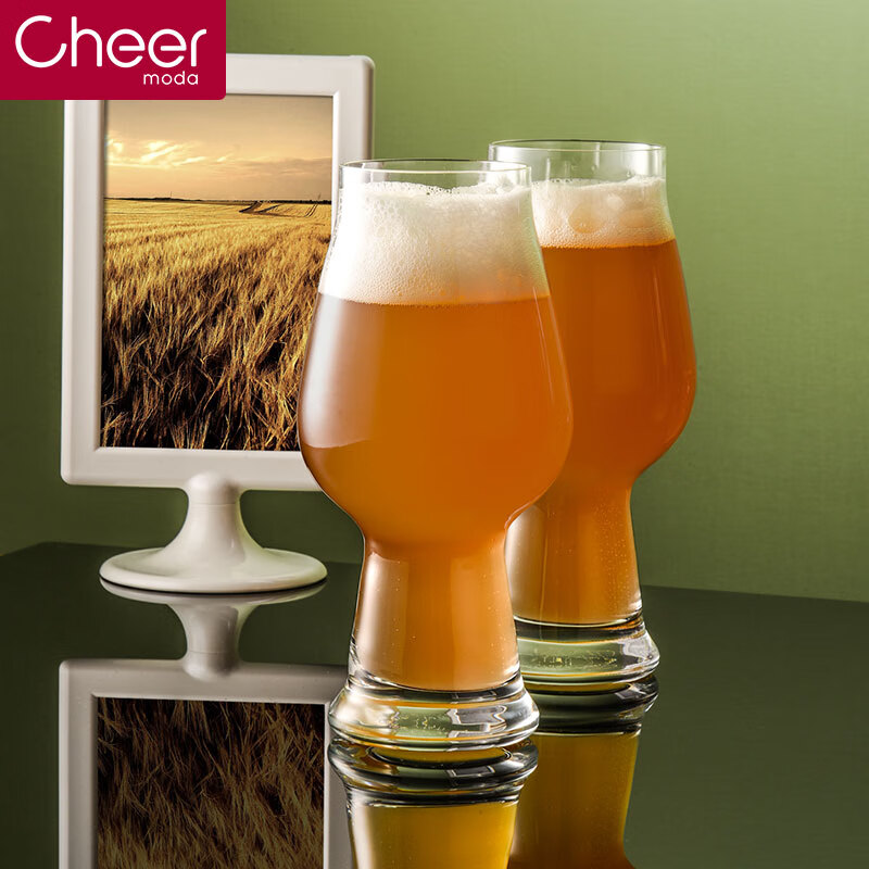 Cheer启尔精酿啤酒杯 意大利进口无铅玻璃杯果汁杯大容量玻璃水杯 扎啤杯2支装Beer 02