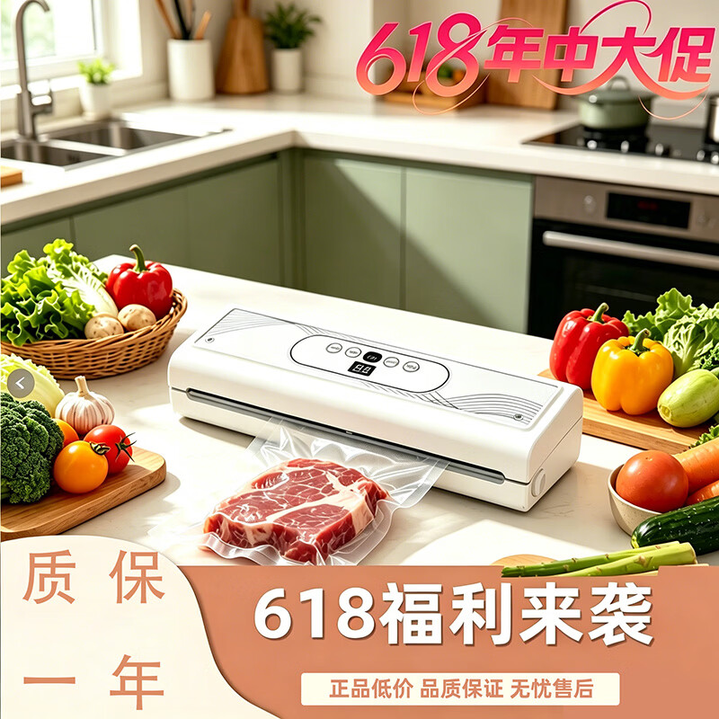 澳鲜宝家用封口机保鲜机便携全自动真空锁鲜多功能真空机 30cm加长封口干湿软粉通用+送15*20cm真空袋100个