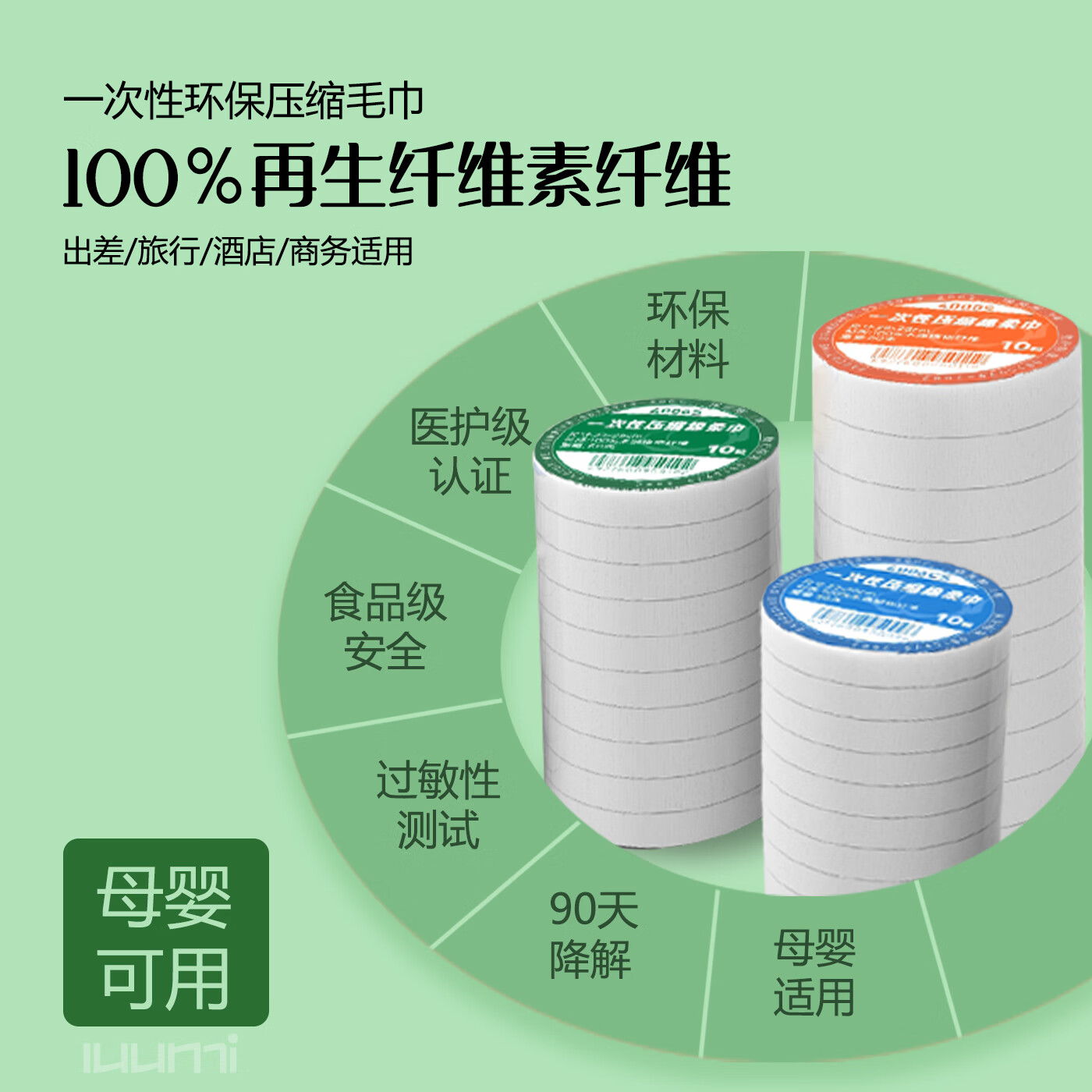 一次性压缩毛巾便携加大加厚无添加可降解医护级环保洗脸巾批发装 【4008S高端款】-28*28cm-100g 5箱2000条