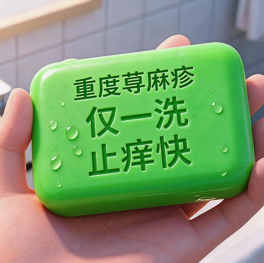 示博士【香港正品】荨麻手工皂全身干痒起皮块状荨麻风团止痒香皂 3盒【升级装/99倍效】局部疹