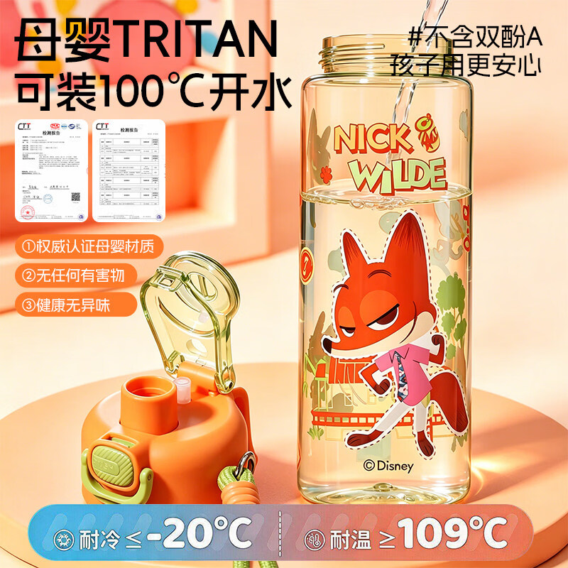 CEZE喷雾水杯6-12岁男女上学专用直饮杯夏季耐摔大容量高颜值吸管杯子 朱迪【喷雾+吸管】-750ml