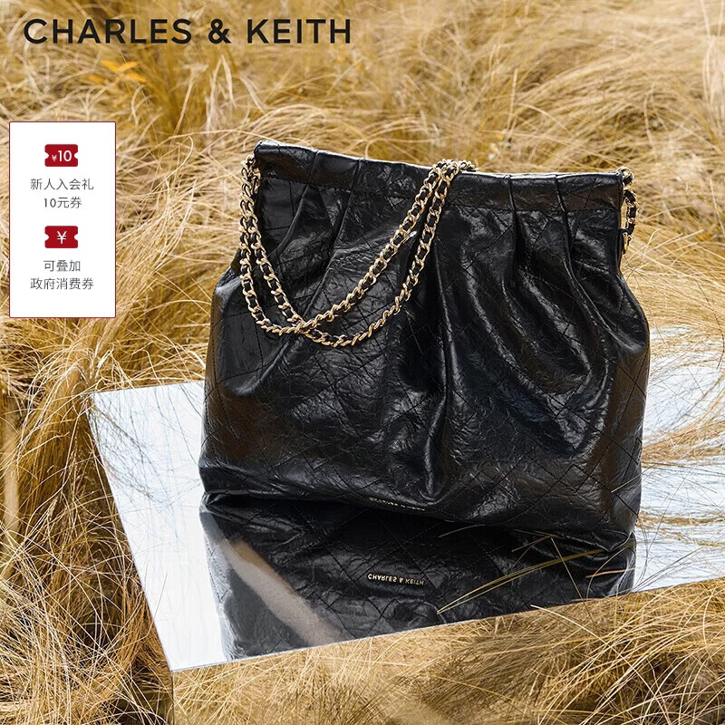 CHARLES&amp;KEITH子母链条大容量流浪包单肩包包女包生日礼物送女友CK2-40671449