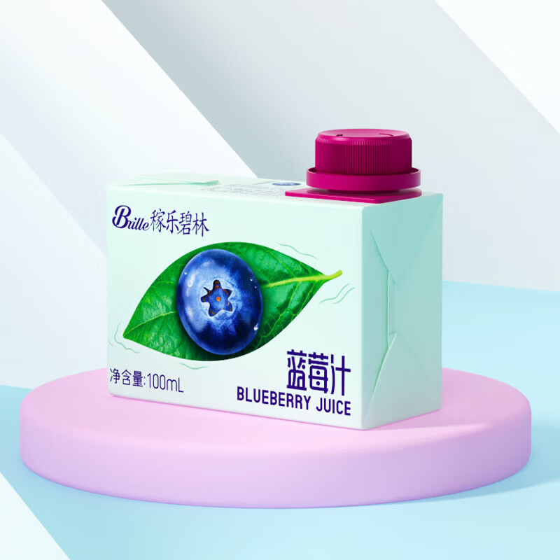 碧林苹果汁饮料100ml*6盒纯果汁100%无添加鲜榨浓缩儿童果汁便携整箱 【蓝莓汁】100mL*6盒