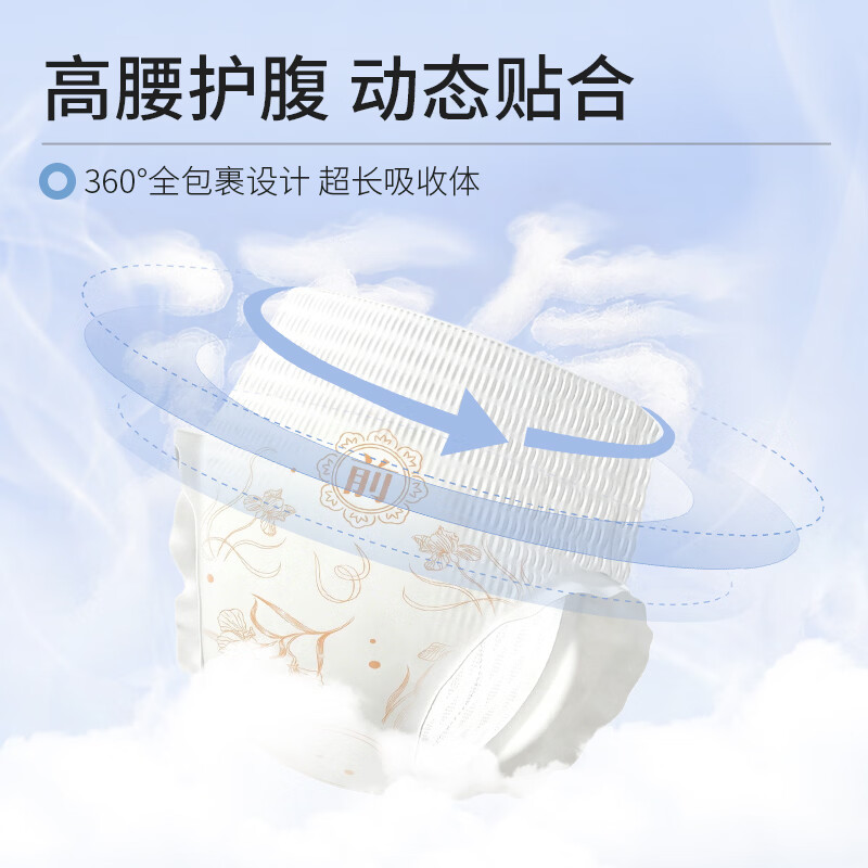 AIKR安睡裤型卫生巾安睡裤夏季超薄女经期用产妇专用蚕丝益生菌面膜裤 M-L码 3片 ~推荐体重 80-110斤 *1包 益生菌蚕丝安睡裤便携装