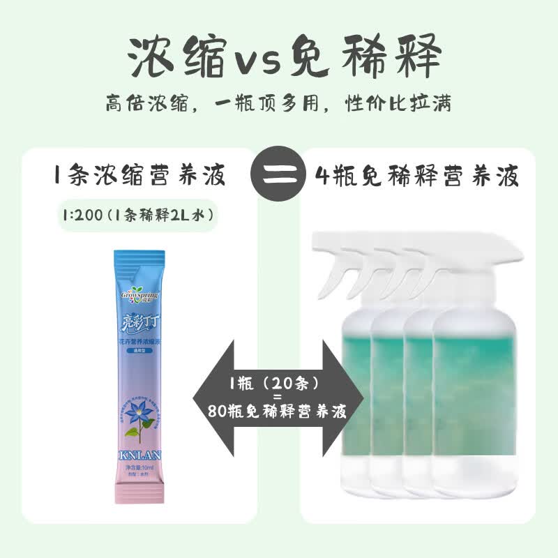 亮彩丁丁花卉营养液 条状 植物再生剂 家用 养花蔬果盆栽通用 通用型